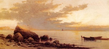 150の主題の芸術作品 Painting - 夕日のモダンなビーチサイド アルフレッド・トンプソン・ブリチャー